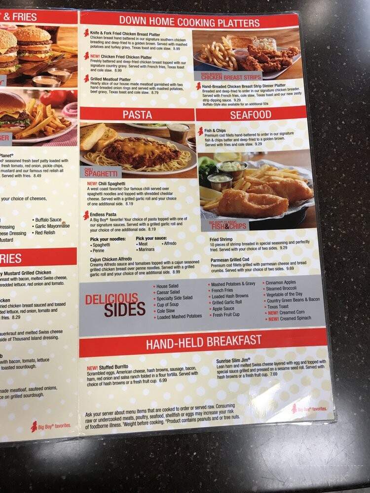 Curis Big Boy Restaurants - Chesterfield, MI menu_pic