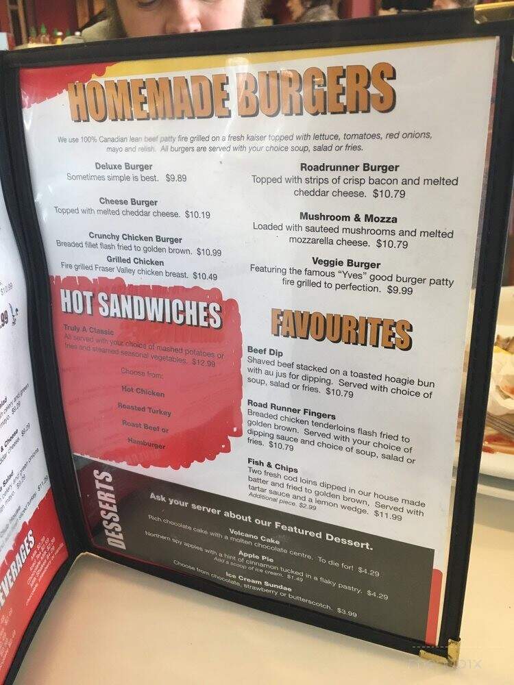 Roadrunner Restaurant - Langley Twp, BC menu_pic