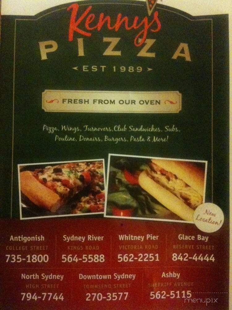 Kenny's Pizza - Cape Breton, NS menu_pic