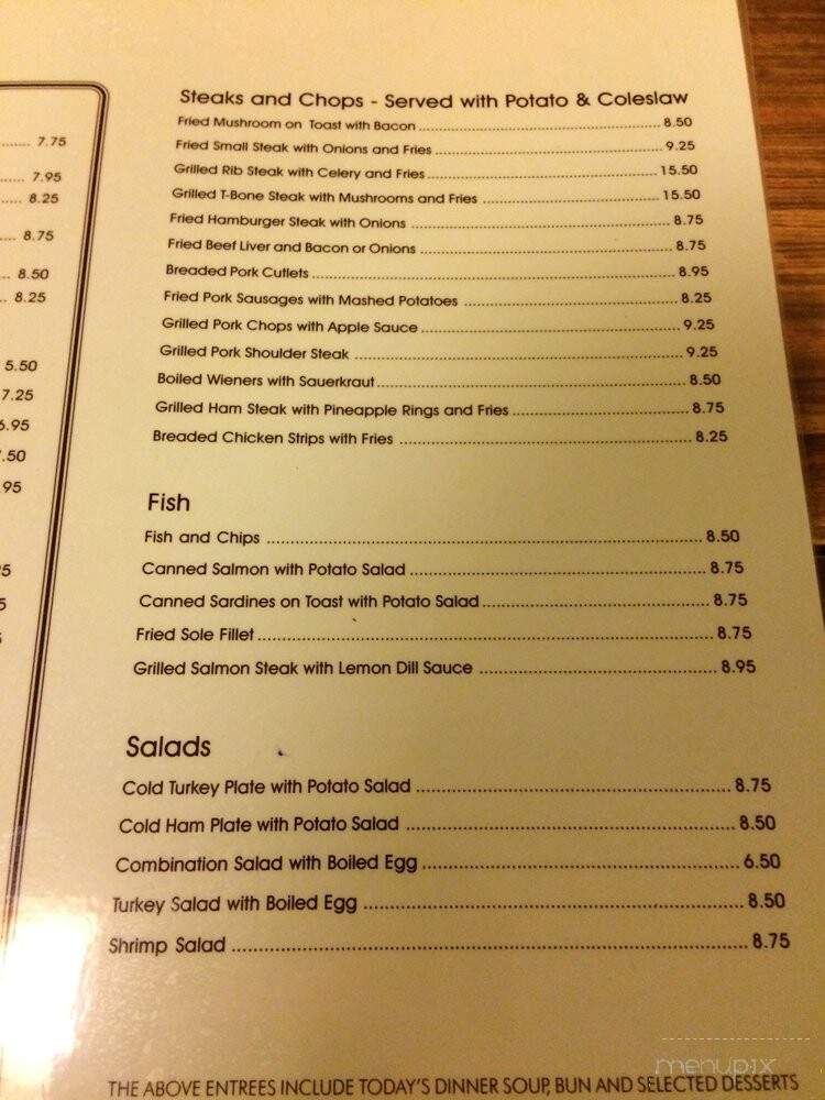 Commodore Restaurant - Edmonton, AB menu_pic