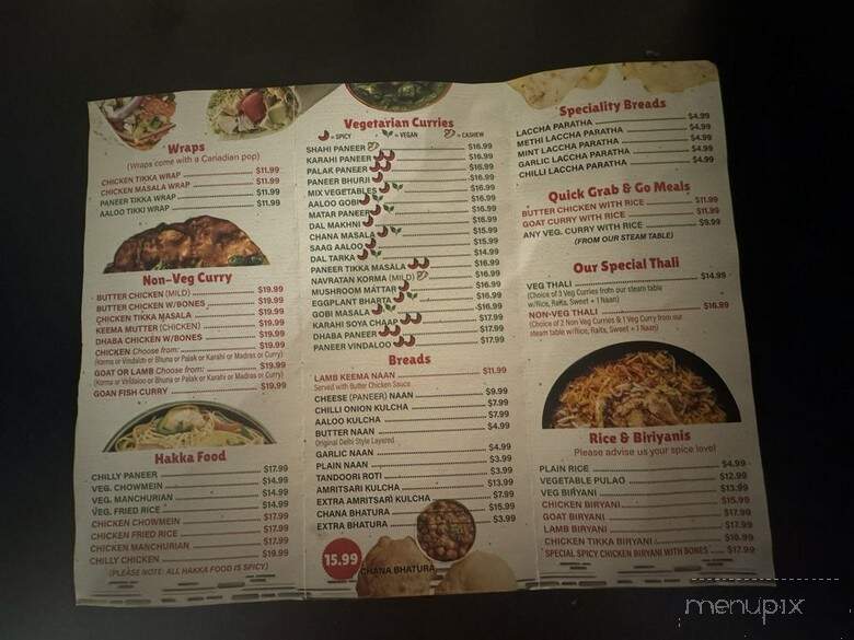 Indian Flavour - Brampton, ON menu_pic