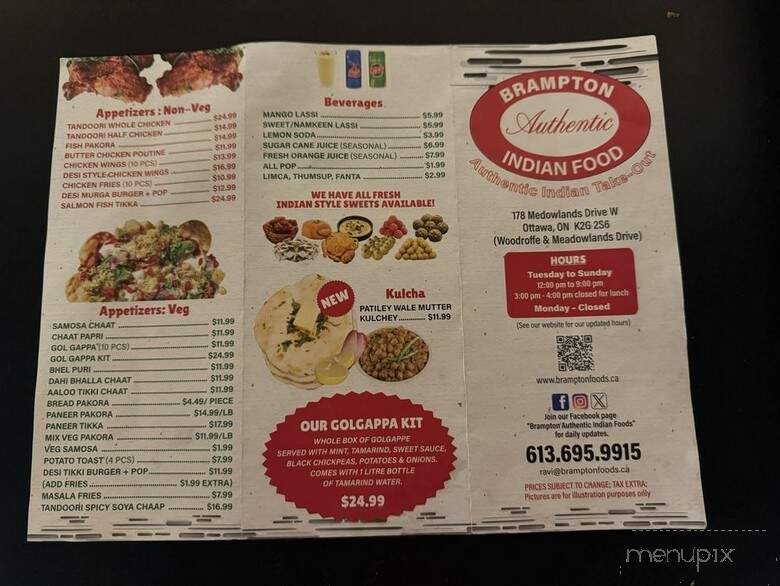 Indian Flavour - Brampton, ON menu_pic