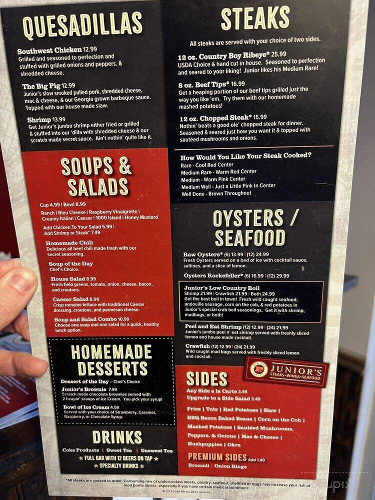 JR's Gas Bar & Family Restaurant - Brussels, ON menu_pic