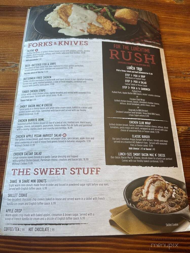 Montana's Cookhouse Bar & Grill - Winnipeg, MB menu_pic