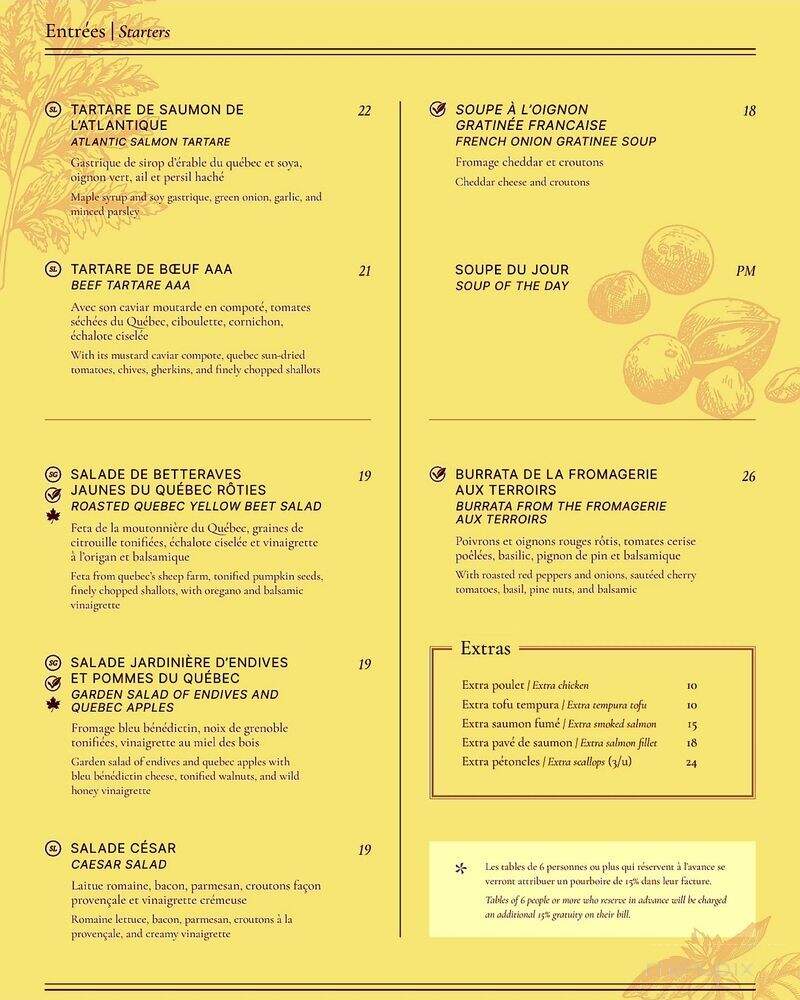 Restaurant OSCO - Montreal, QC menu_pic
