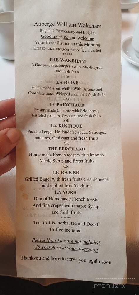 Maison William Wakeham (La) - Gaspe, QC menu_pic