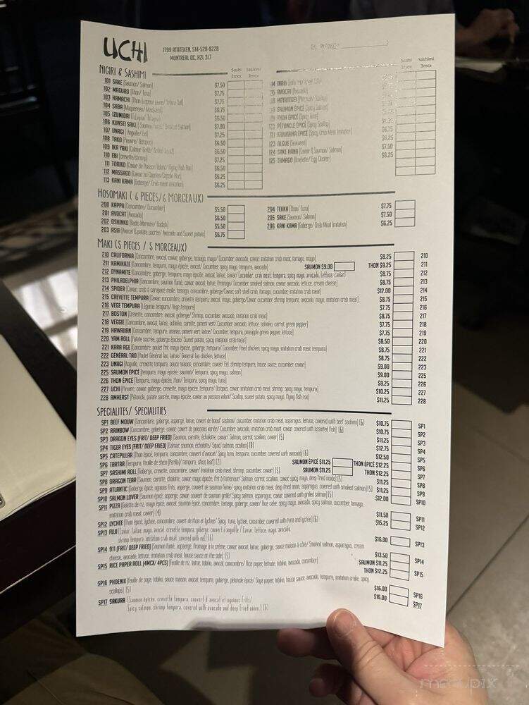 Restaurant Uchi Sushi - Montreal, QC