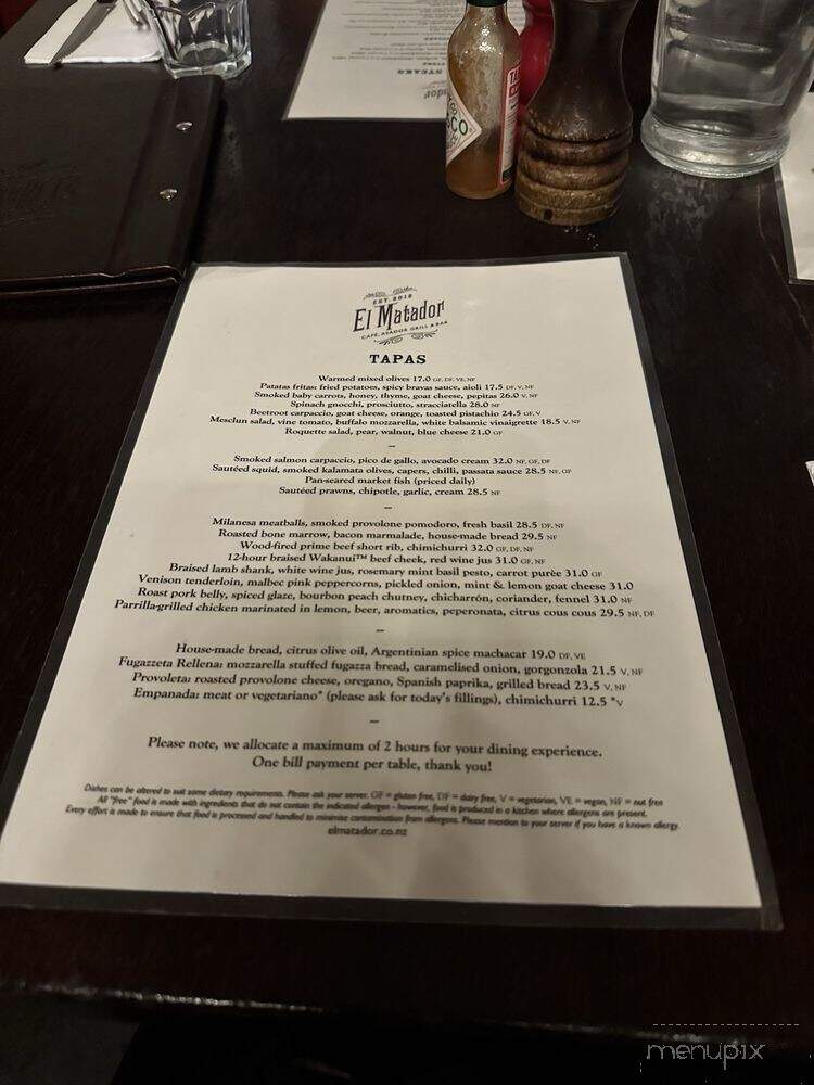 Restaurant Le Matador Steak & Deli Bar - Val-Des-Monts, QC menu_pic