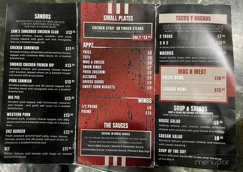 Sam's Place - Boise, ID menu_pic