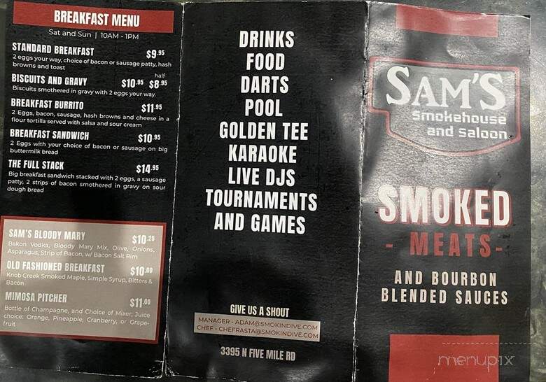 Sam's Place - Boise, ID menu_pic