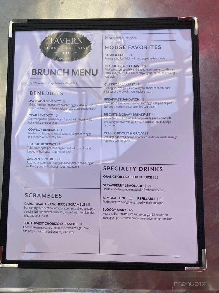 Tavern At Bown Crossing - Boise, ID menu_pic