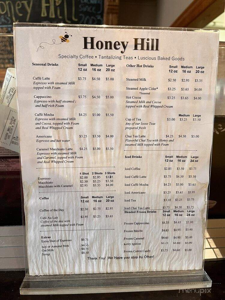 Honey Hill Coffee Co - Wauconda, IL menu_pic