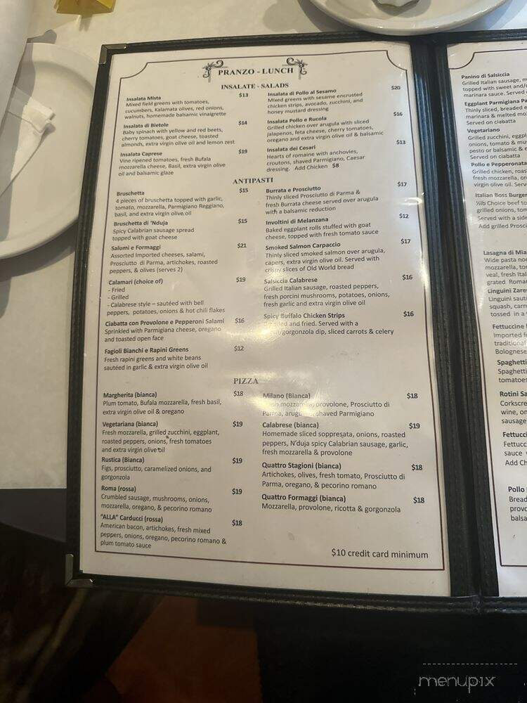 Via Carducci La Sorella - Chicago, IL menu_pic