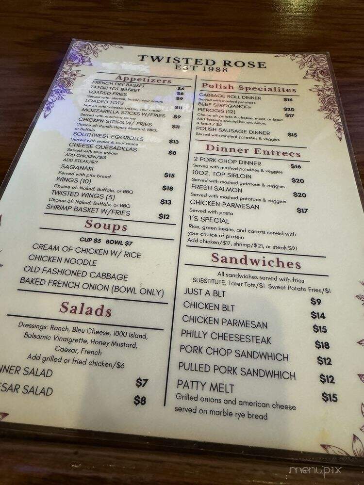 Wine & Roses Restaurant - Algonquin, IL menu_pic
