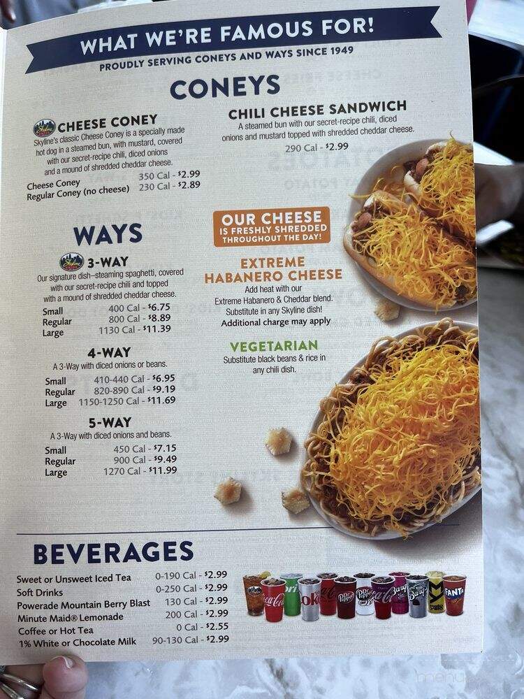 Skyline Chili - Louisville, KY menu_pic