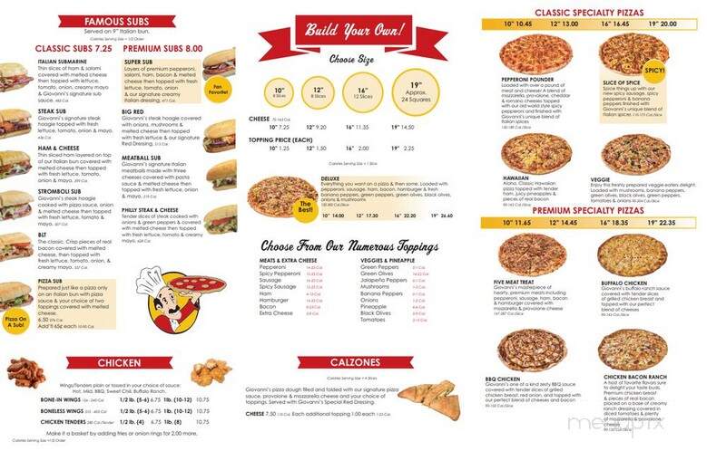 Giovanni's Pizza - Paintsville, KY menu_pic