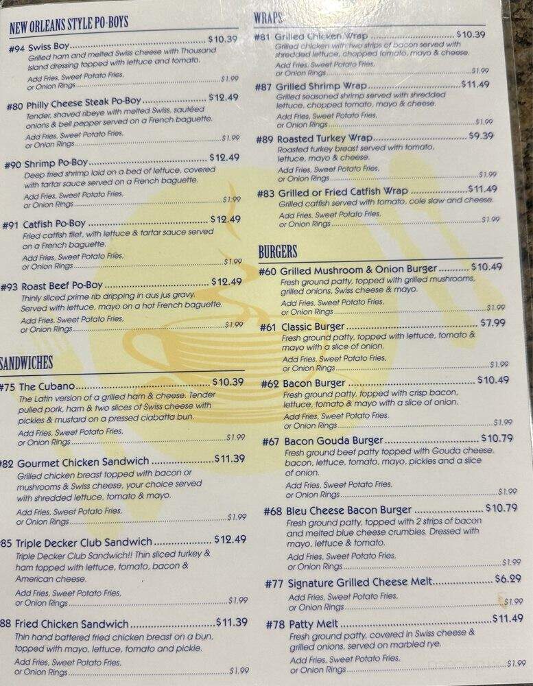 Pitt Grill - Lake Charles, LA menu_pic