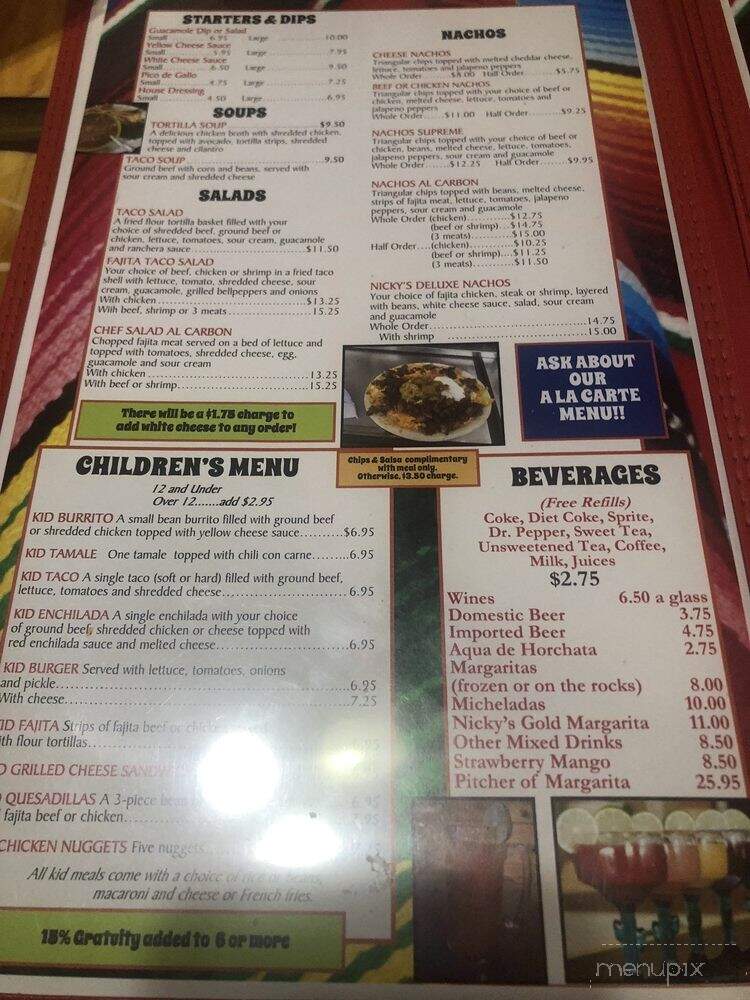 Nicky's Mexican Restaurant - Natchitoches, LA menu_pic
