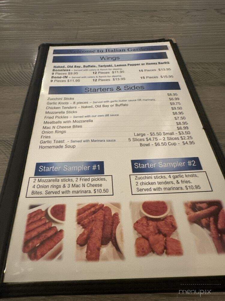 Italian Gardens - Towson, MD menu_pic