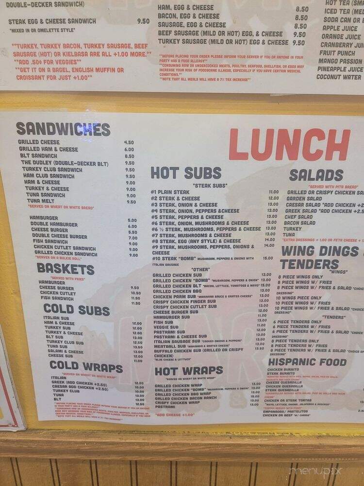 Mario's Sub & Salads - Roxbury, MA menu_pic