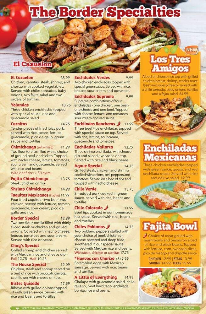 Border Grill - Cedartown, GA menu_pic