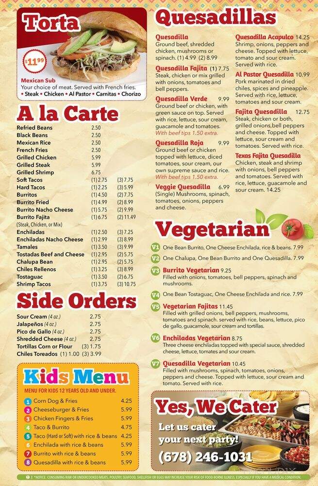 Border Grill - Cedartown, GA menu_pic