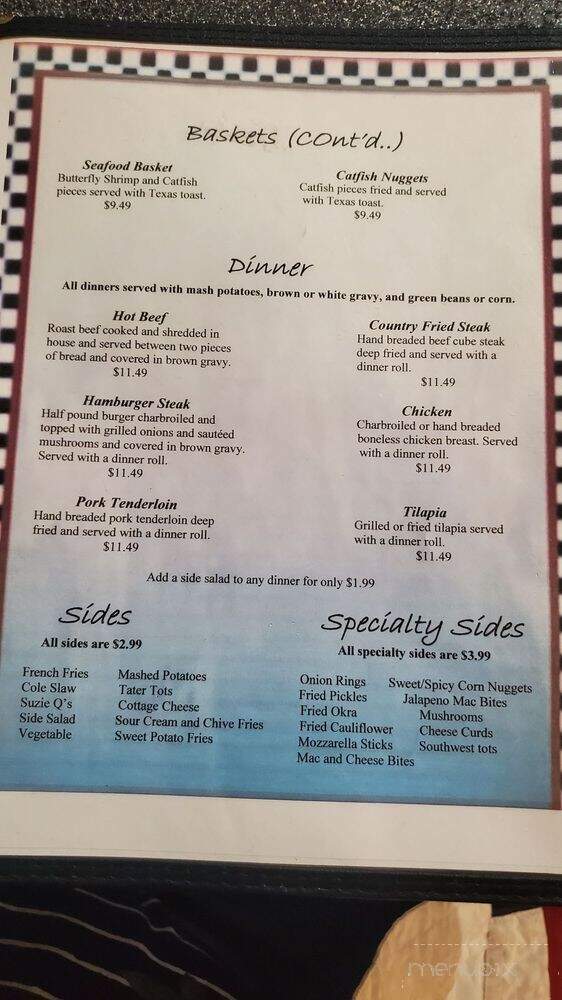Route 58 Drive In - Holden, MO menu_pic