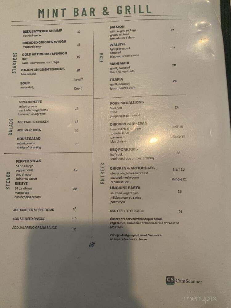 Mint Bar & Grill - Lewistown, MT menu_pic