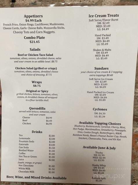Terry's Drive-In - Osceola, NE menu_pic