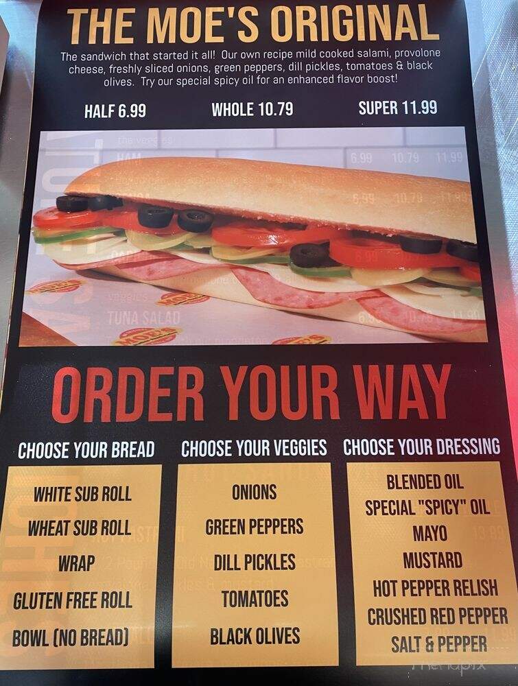 Moe's Sandwich Shop - Durham, NH menu_pic