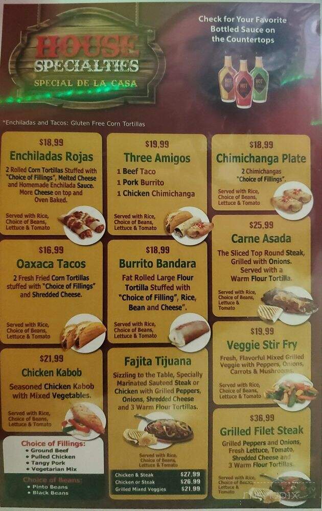 Nachos Mexican Grille - Lincoln, NH menu_pic