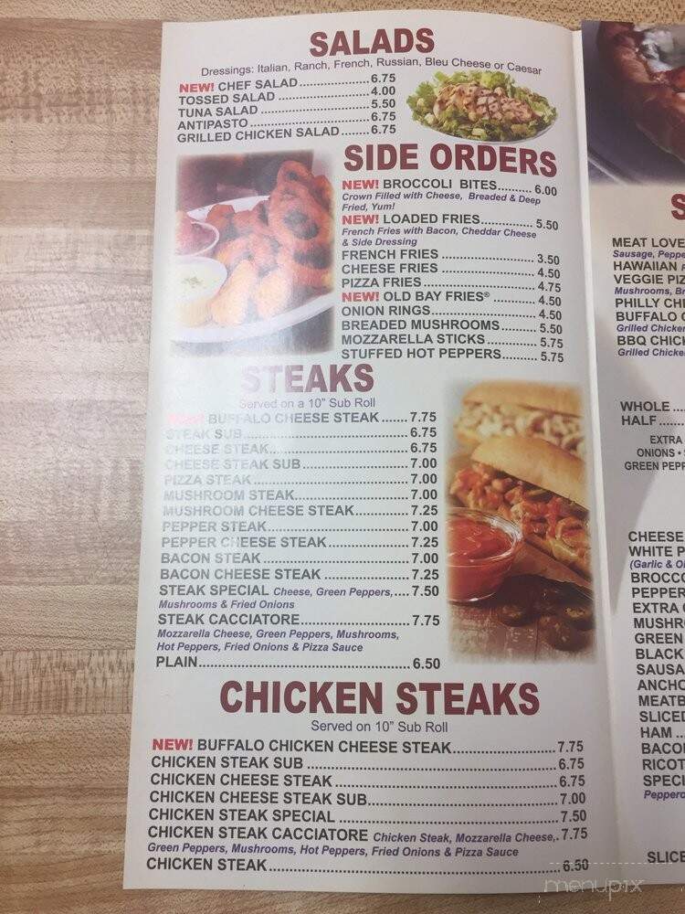 Angelo's Pizza Co - Hammonton, NJ menu_pic