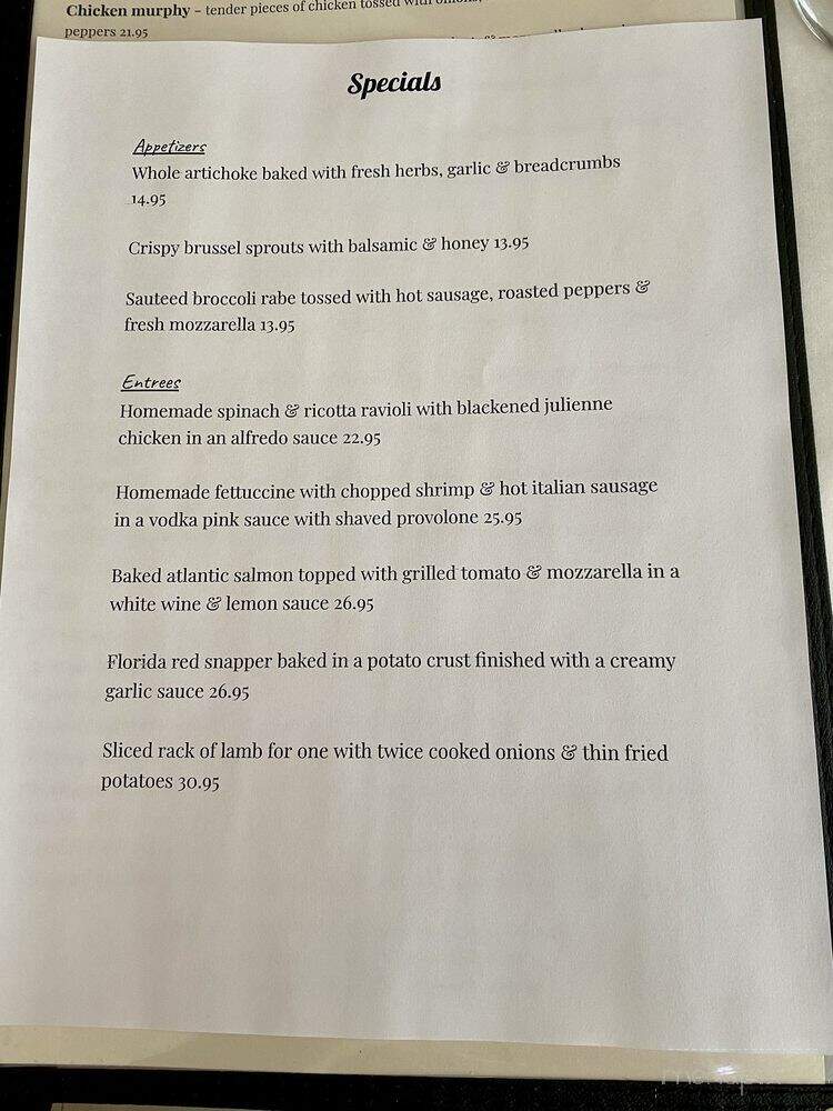 Giovanni's Restaurant - Elmwood Park, NJ menu_pic
