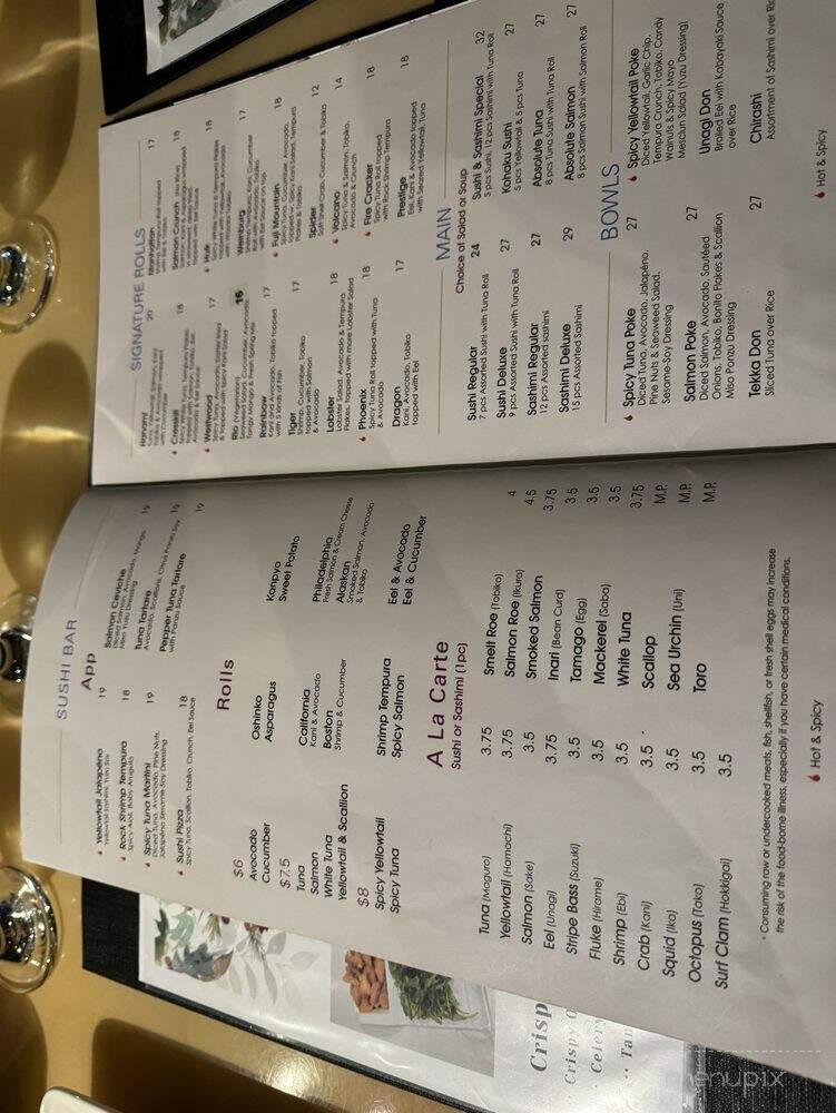 Hanami Restaurant - Cresskill, NJ menu_pic