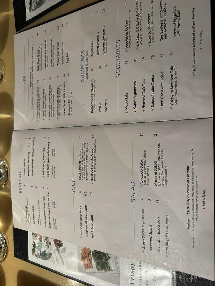 Hanami Restaurant - Cresskill, NJ menu_pic