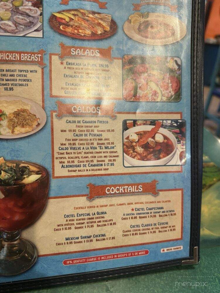Mariscos La Playa - Espanola, NM menu_pic