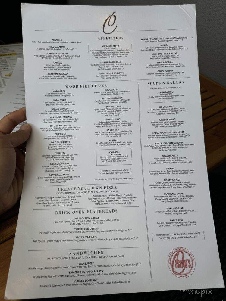 Cosimo Trattoria - Poughkeepsie, NY menu_pic