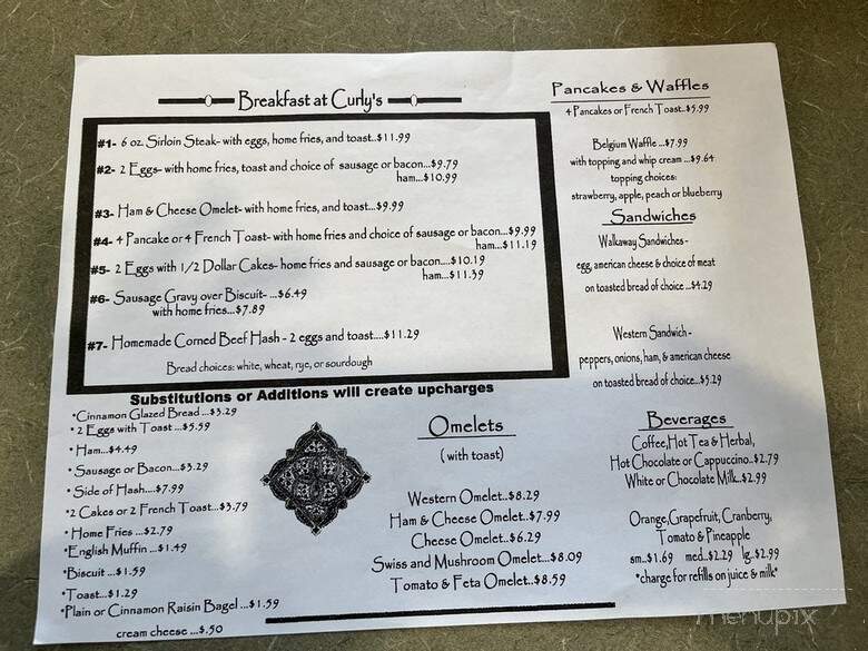 Curly's Family Restaurant - Montour Falls, NY menu_pic
