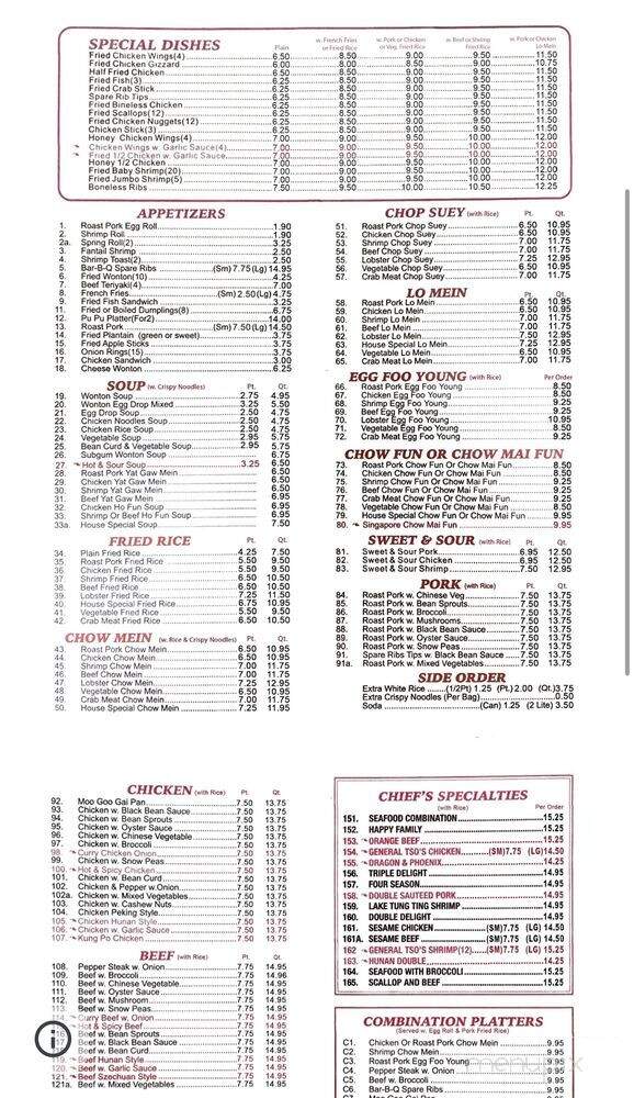 Panda Chinese Takeout Restaurant - South Ozone Park, NY menu_pic