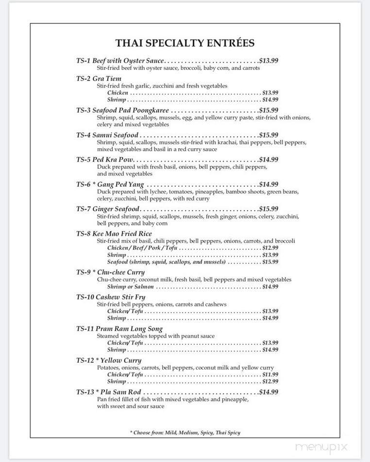 Noi Thai Kitchen - Asheville, NC menu_pic