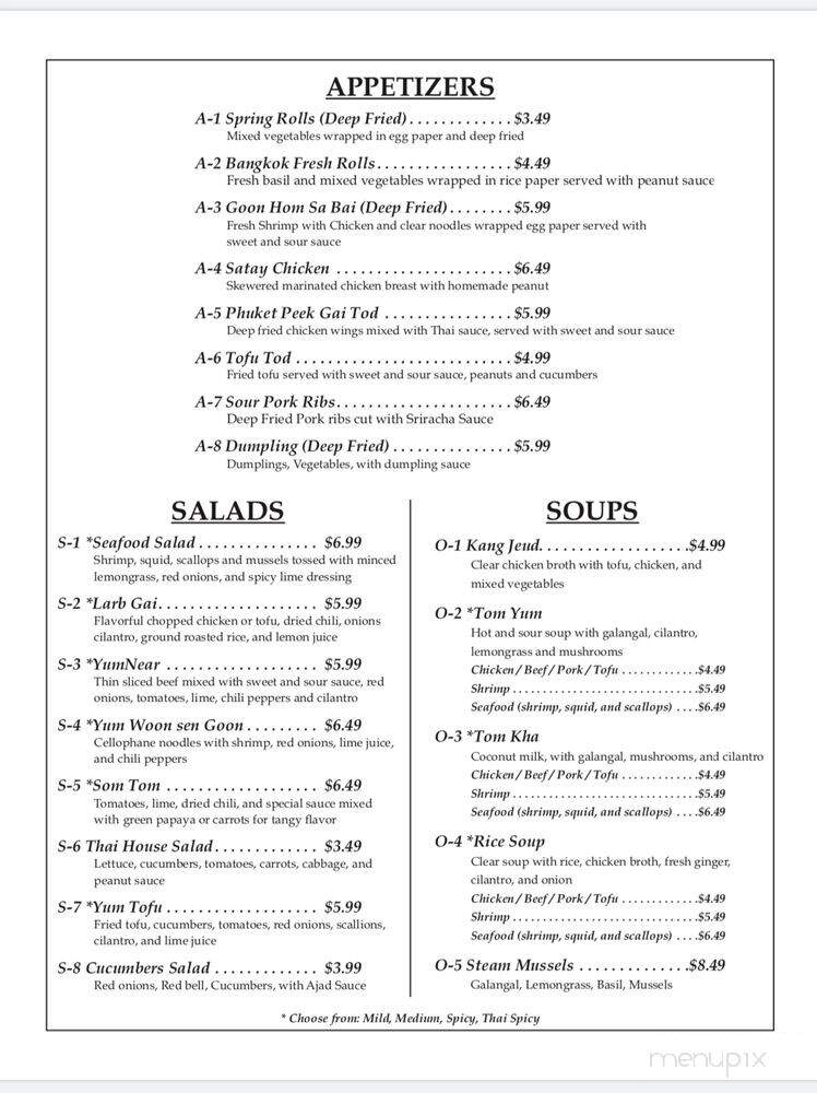 Noi Thai Kitchen - Asheville, NC menu_pic