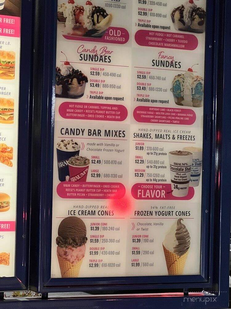 Braum's Ice Cream & Dairy - Claremore, OK menu_pic