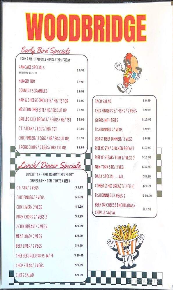 Woodbridge Restaurant - Oklahoma City, OK menu_pic