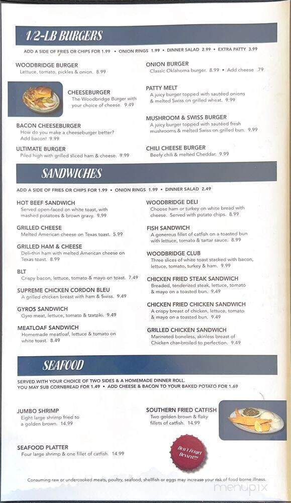 Woodbridge Restaurant - Oklahoma City, OK menu_pic