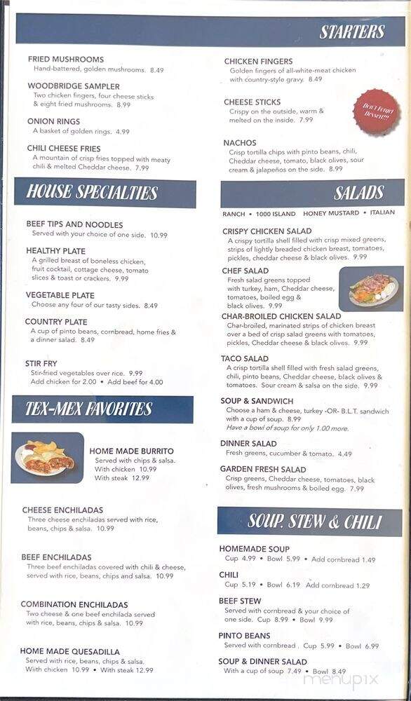 Woodbridge Restaurant - Oklahoma City, OK menu_pic