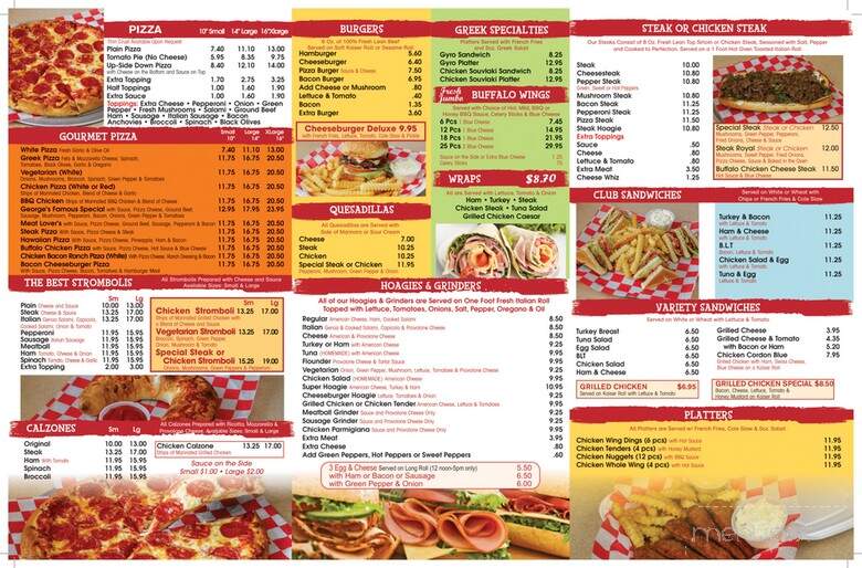 George's Famous Pizza - Philadelphia, PA menu_pic