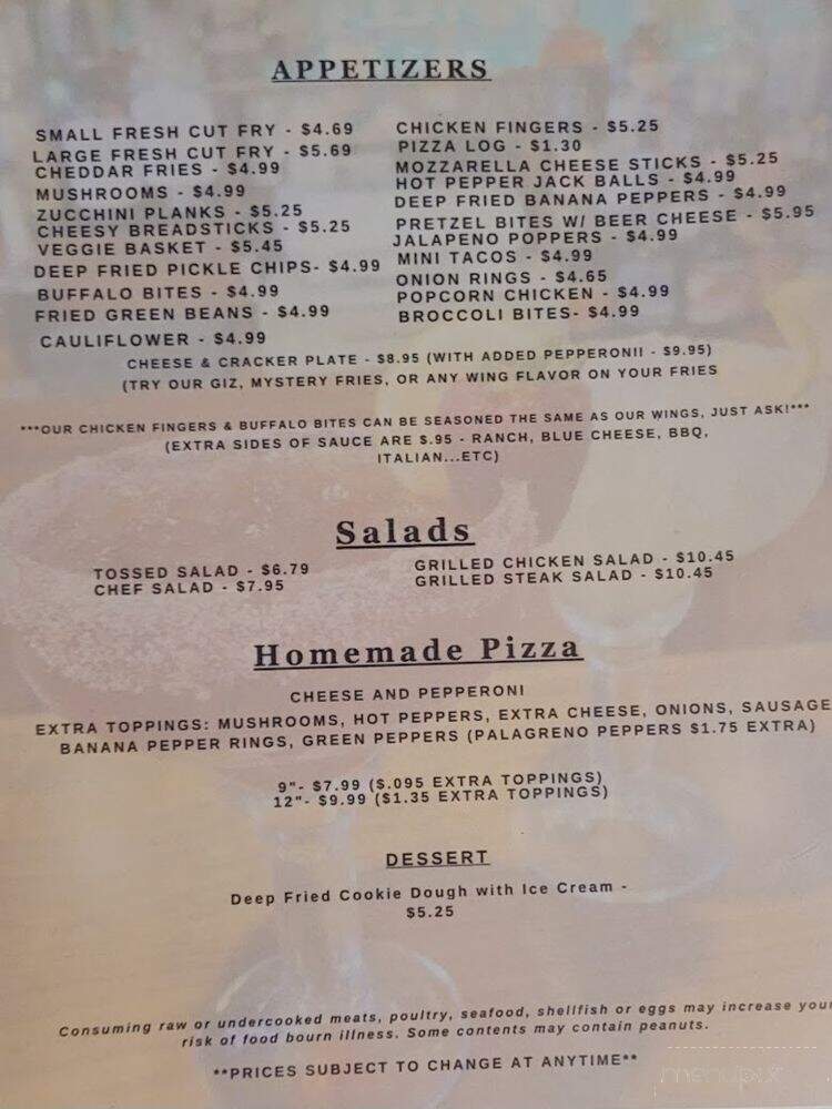 West Side Grill - Kane, PA menu_pic