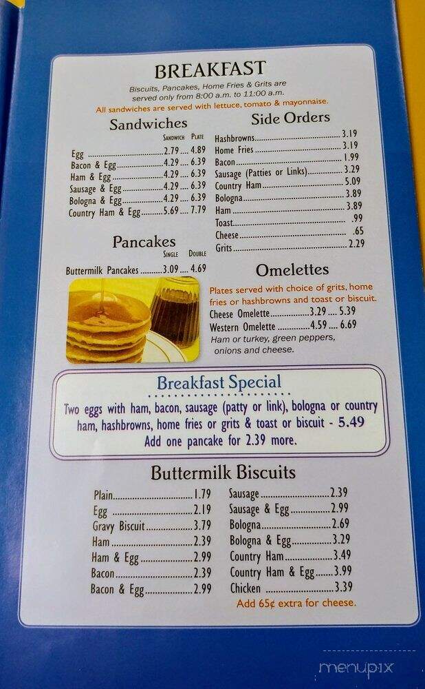Petee's Drive In - Greenville, SC menu_pic