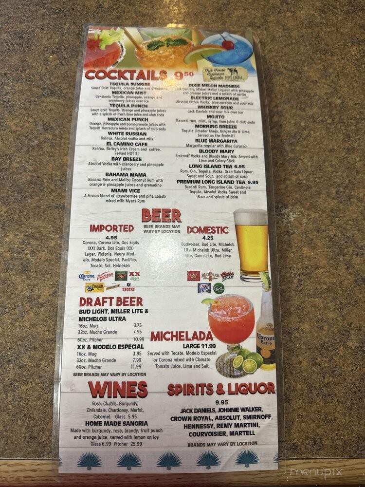 Camino Mexican Restaurant - Dickson, TN menu_pic