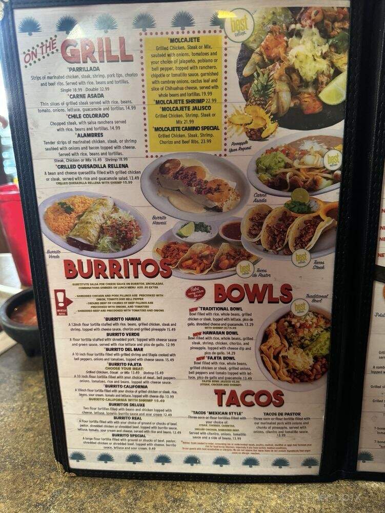 Camino Mexican Restaurant - Dickson, TN menu_pic